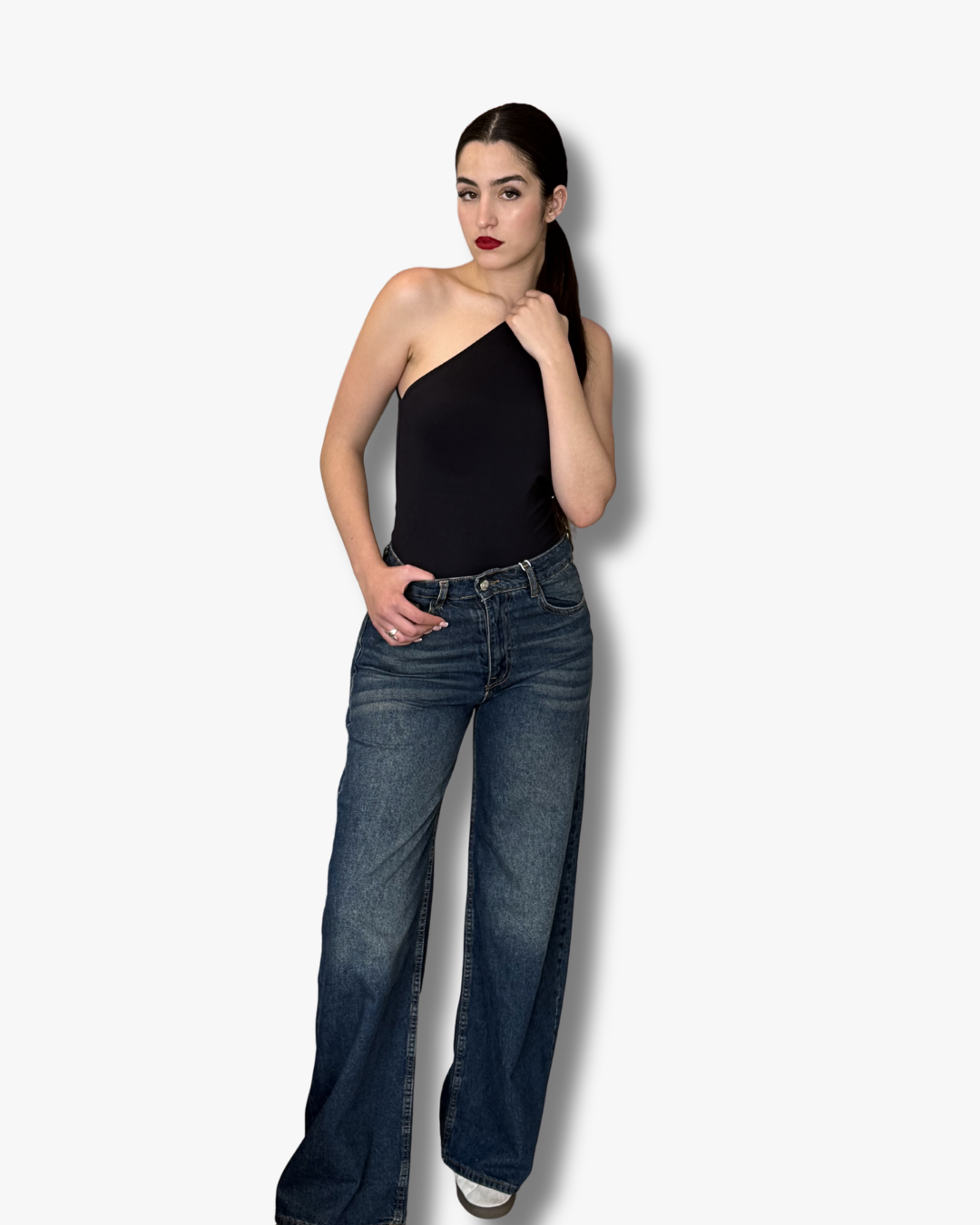 Classic High-Waist Wide Leg Jeans