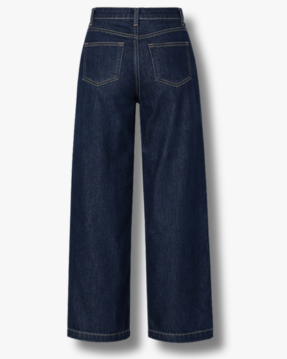 Wide-Leg High-Waisted Jeans