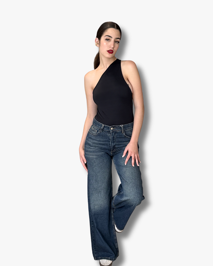 Classic High-Waist Wide Leg Jeans