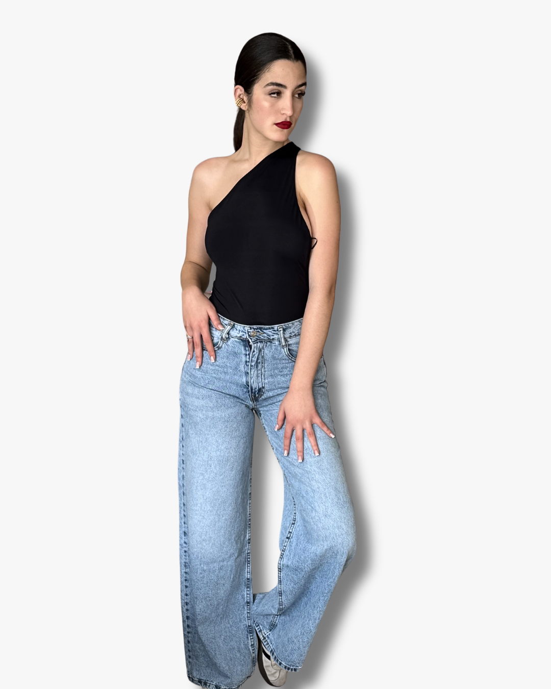 Light Bleu -High waisted Wide leg jeans