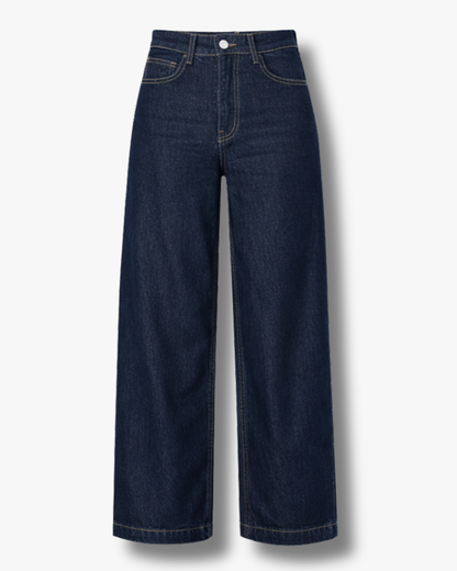 Wide-Leg High-Waisted Jeans