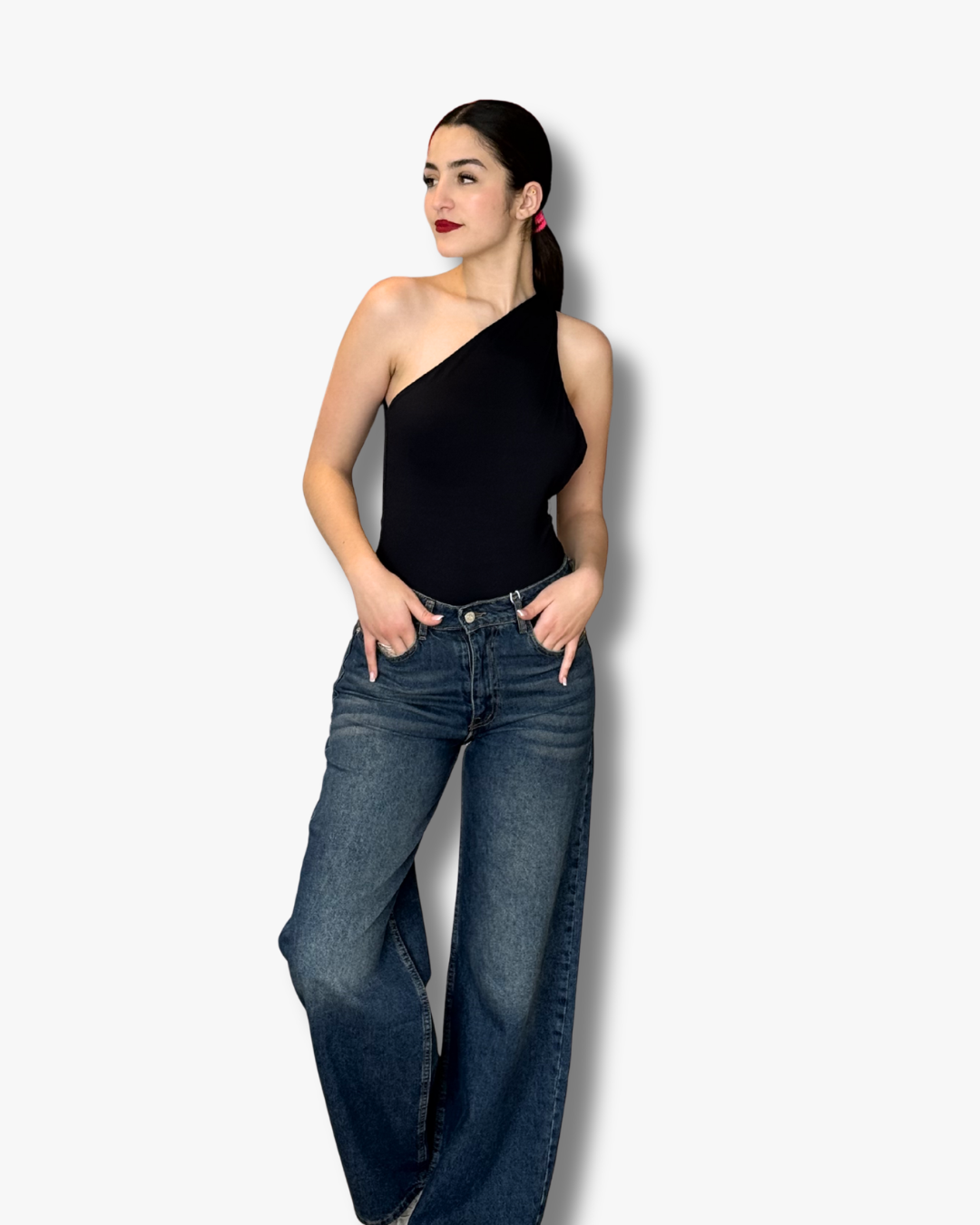 Classic High-Waist Wide Leg Jeans