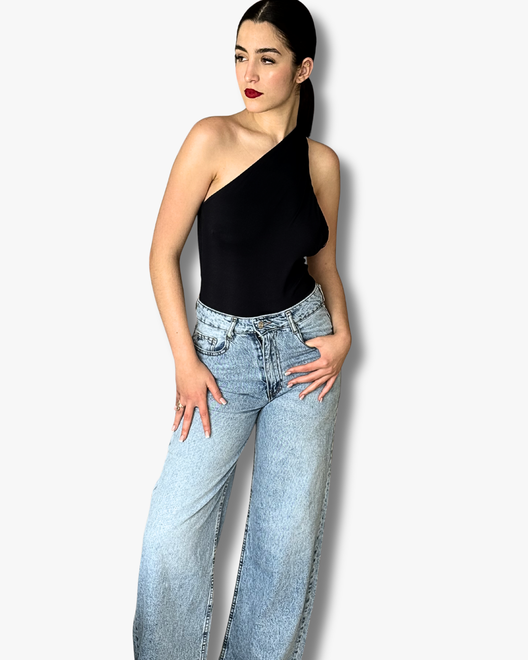 Light Bleu -High waisted Wide leg jeans