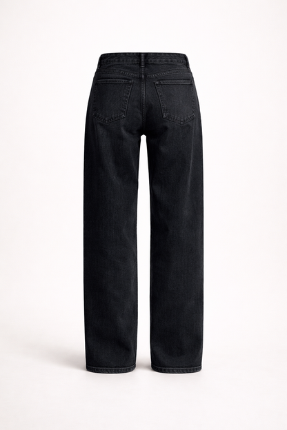 Black Baggy Jeans Regular Waist