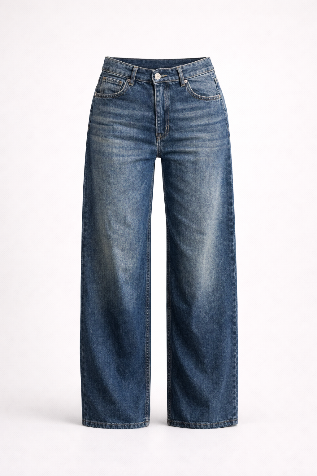 Classic High-Waist Wide Leg Jeans